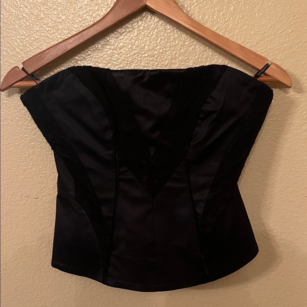 bebe Black Corset Top